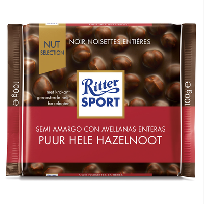 Chocolate Semi Amargo con Avellanas Enteras